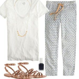 J. Crew Ikat Arrow Pull On Pants